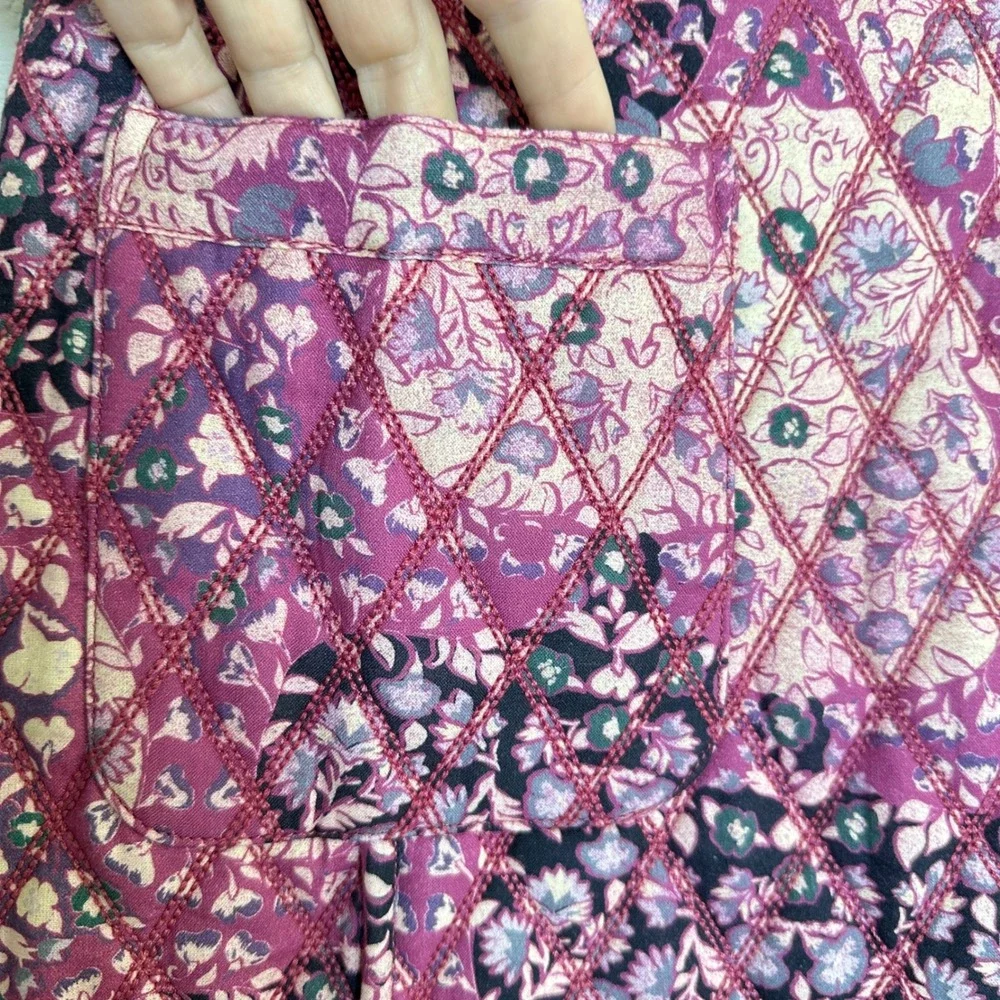 Free People Sweetheart Combo Tapestry Mini Skirt Rose Pink Floral Quilted‎ Boho